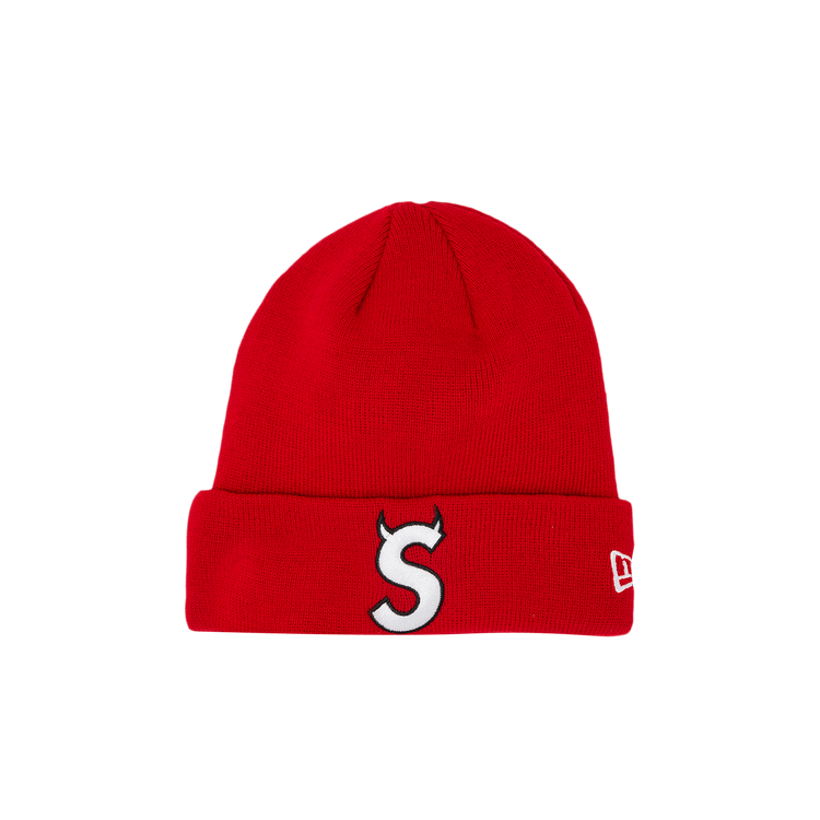 Supreme x New Era S Logo Beanie 'Red'