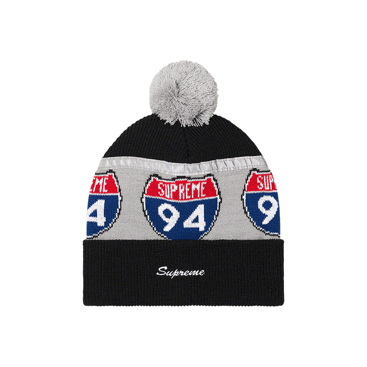 Supreme Interstate Reflective Beanie 'Black'