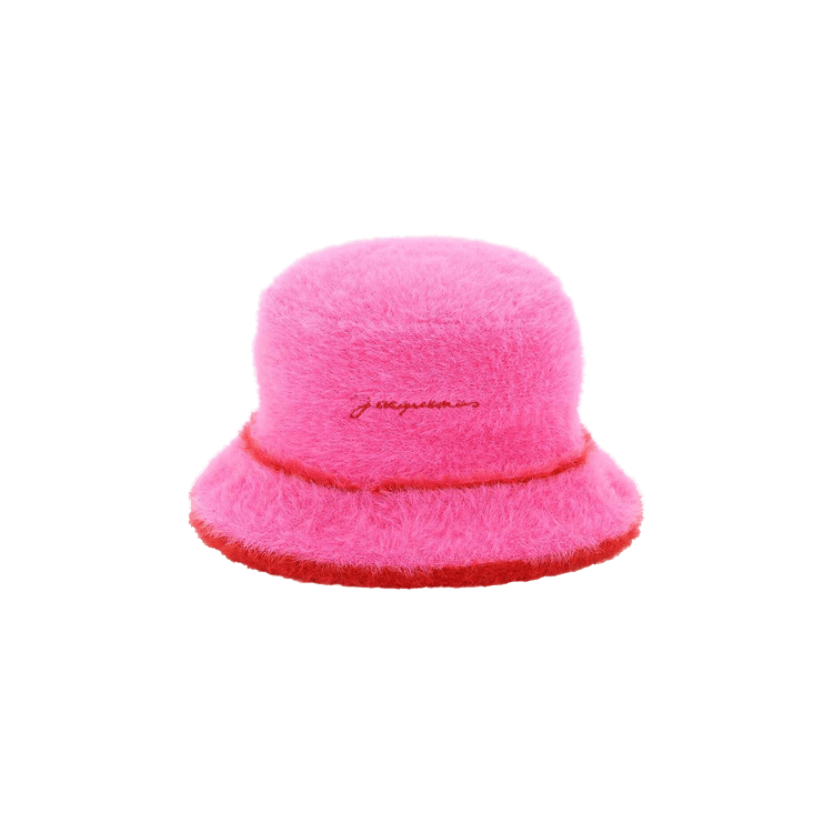 Jacquemus Le Bob Neve Fluffy Bucket Hat 'Pink'