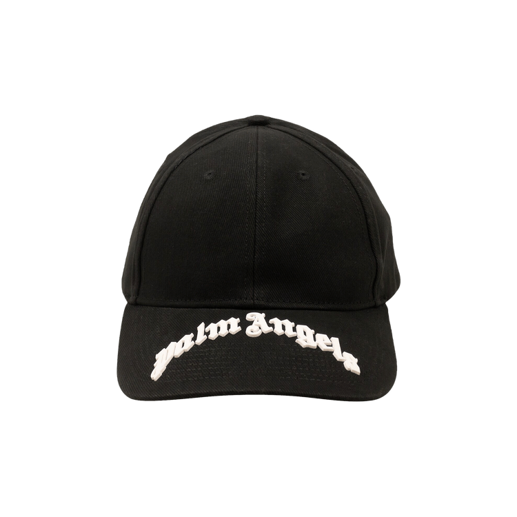 Palm Angels Curved Logo Cap 'Black/White'