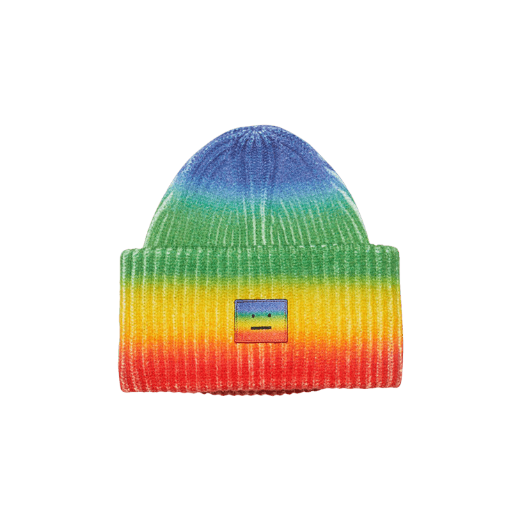 Acne Studios Face Patch Knit Beanie 'Coral Red'