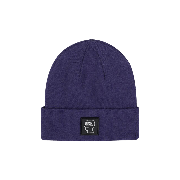Brain Dead Logo Head Wool Beanie 'Navy'