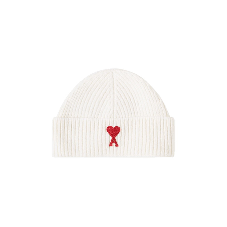 Ami Beanie 'Off White/Red'