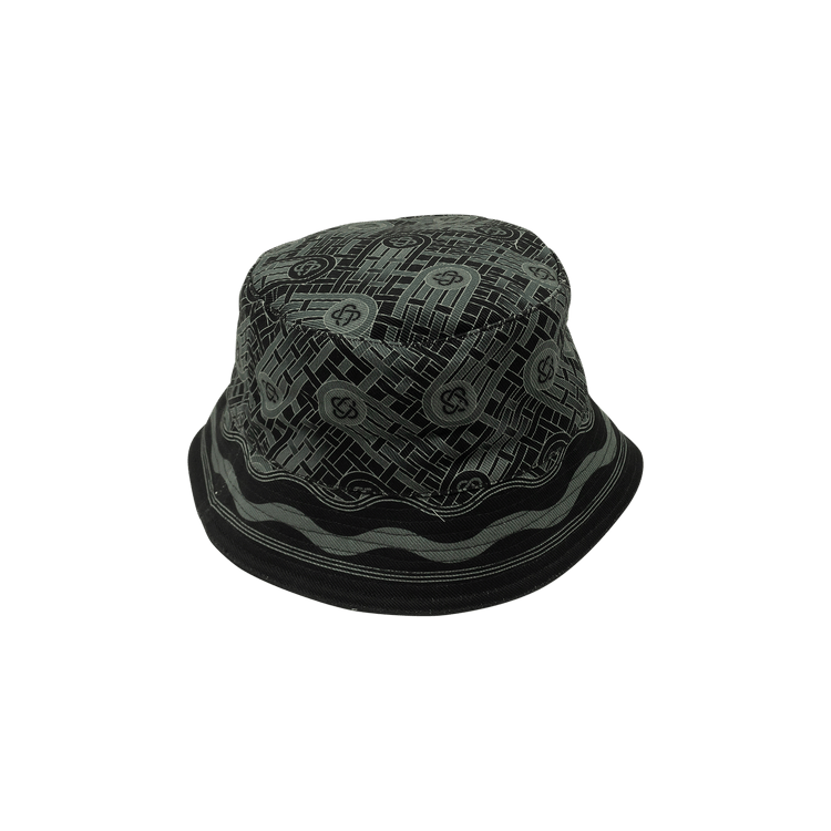 Casablanca Monogram Printed Bucket Hat 'Black/Grey'