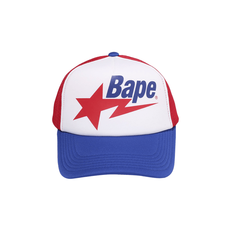 BAPE Sta Mesh Cap 'Red/Navy'