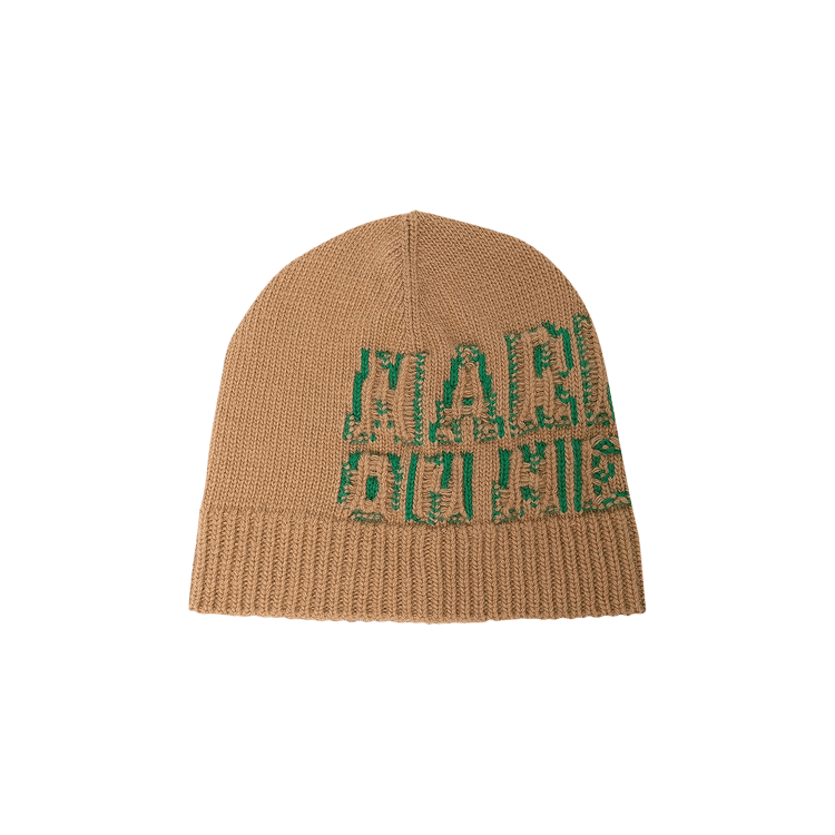 Marni Intarsia Logo Beanie 'Dune'