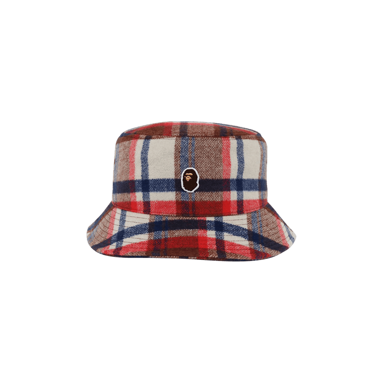 BAPE Check Hat 'Red'