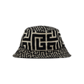 Balmain Mix Monogram Jacquard Bucket Hat 'Ivoiry/Noir'