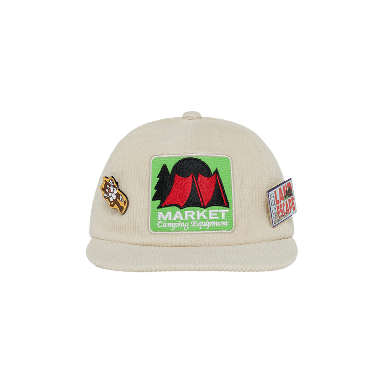 Market Land Escape 6 Panel Cord Hat 'Cream'