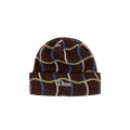 Dime Wave Checkered Beanie 'Brown'