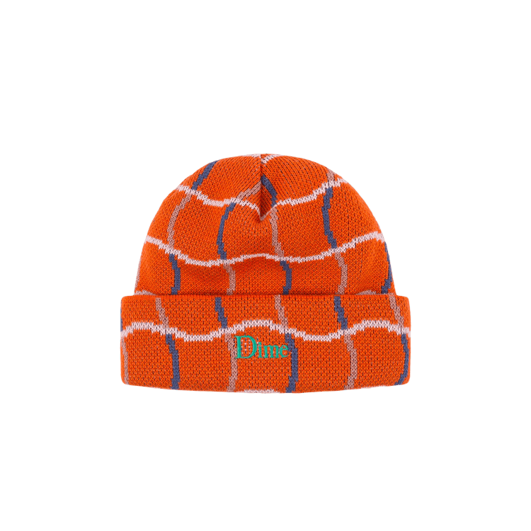 Dime Wave Checkered Beanie 'Orange'