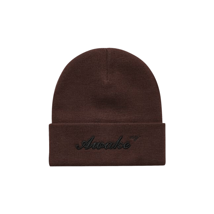 Awake NY Script Logo Beanie 'Brown'