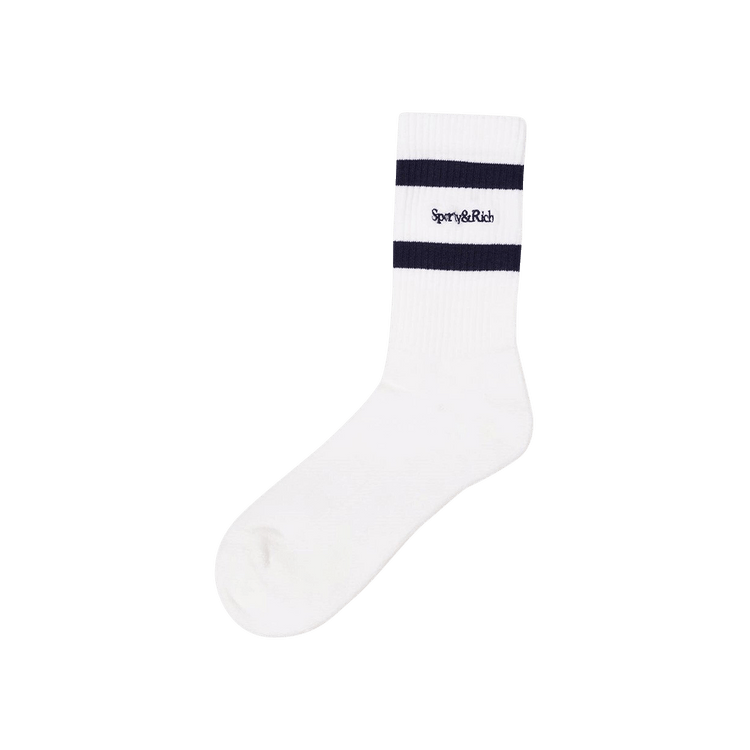 Sporty & Rich Serif Logo Socks 'White'