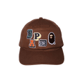 BAPE Multi Fonts Patch Panel Cap 'Brown'
