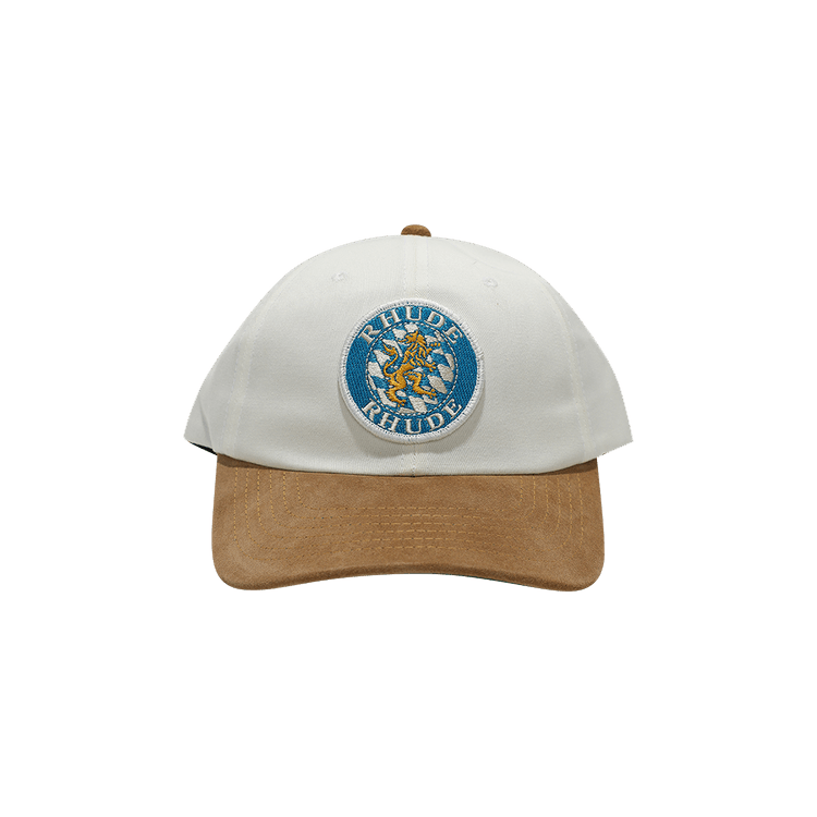 Rhude Suede Crest 6 Panel Cap 'Cream/Tan'