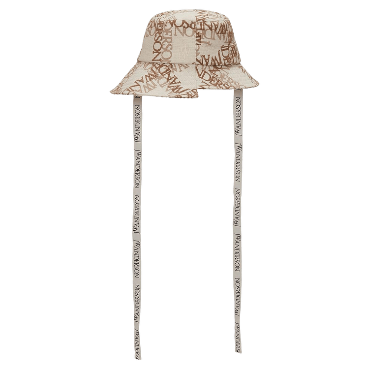 JW Anderson Assymetric Bucket Hat 'Natural/Pecan'