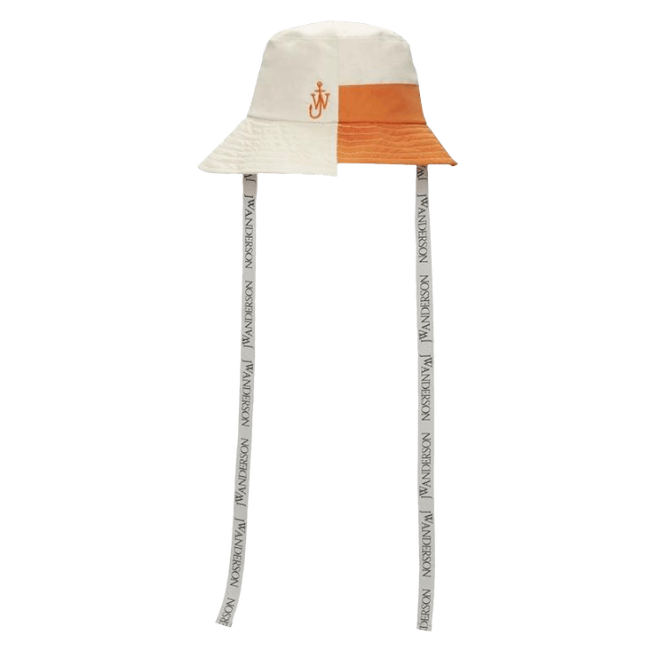 JW Anderson Assymetric Bucket Hat 'White/Orange'