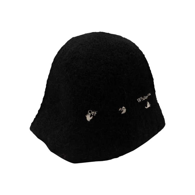 Off-White Logo Mohair Bucket Hat 'Black'
