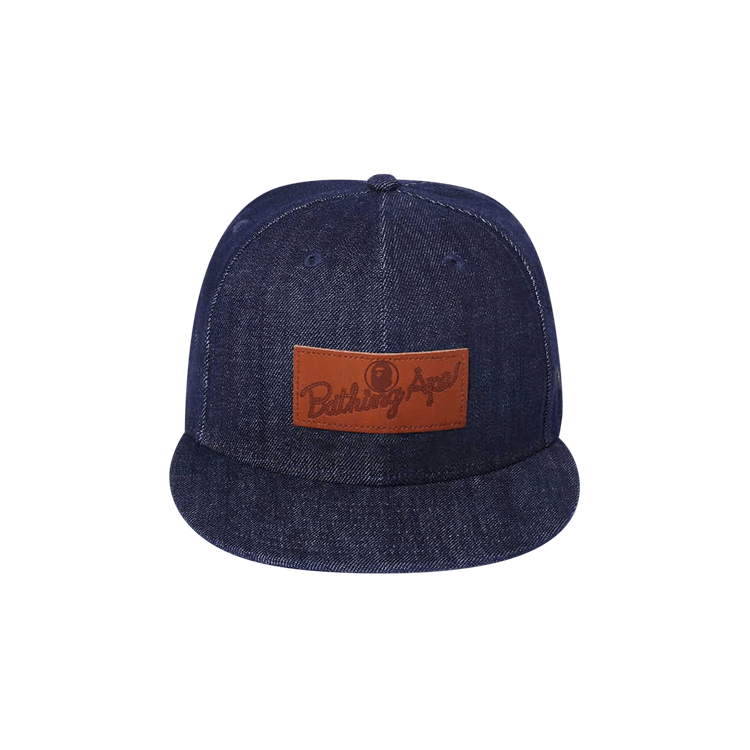 BAPE x New Era Leather Patch 9FIFTY Snapback Cap 'Navy/Indigo'