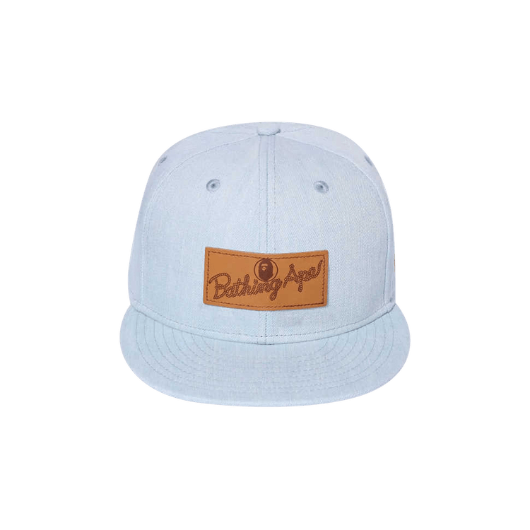 BAPE x New Era Leather Patch 9FIFTY Snapback Cap 'Blue/Light Indigo'