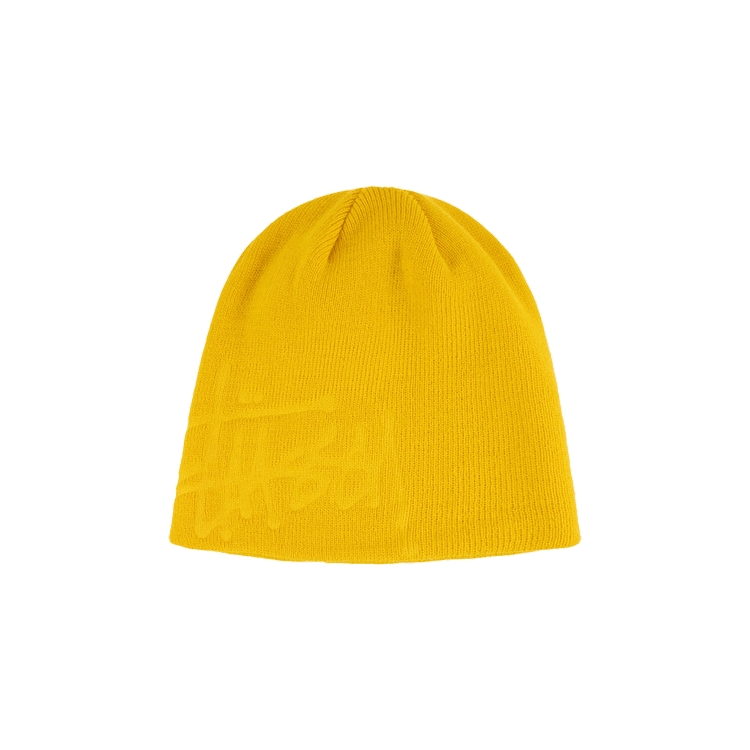Stussy Debossed Stock Logo Skullcap Beanie 'Yellow'