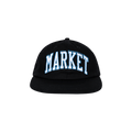 Market Offset Arc 6 Panel Hat 'Black'