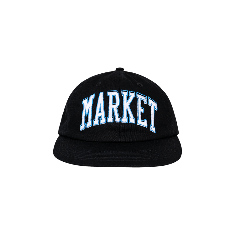 Market Offset Arc 6 Panel Hat 'Black'