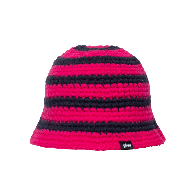 Stussy Swirl Knit Bucket Hat 'Hot Pink'