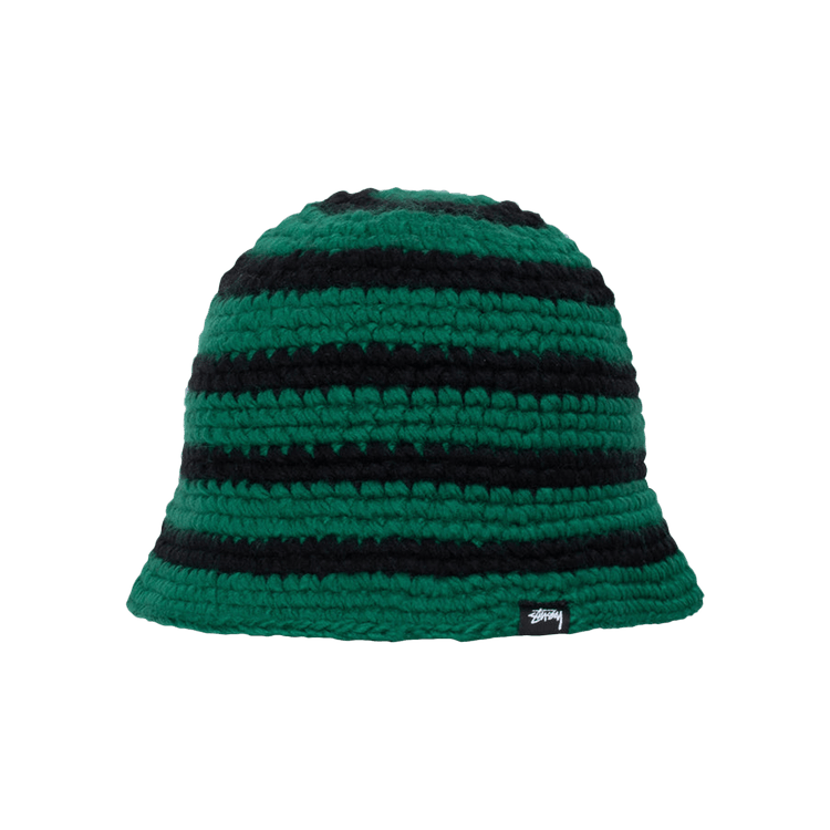 Stussy Swirl Knit Bucket Hat 'Forest'