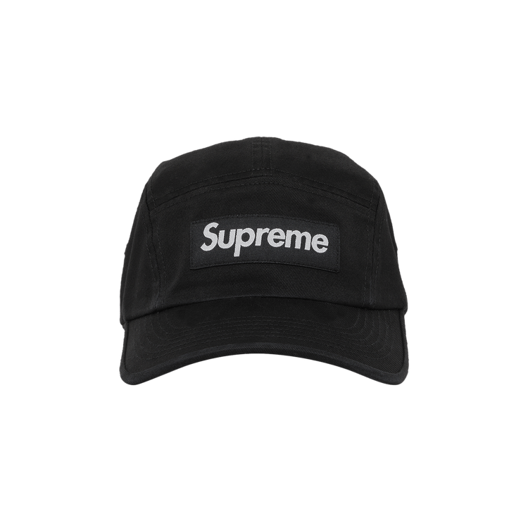 Supreme Washed Chino Twill Camp Cap 'Black'