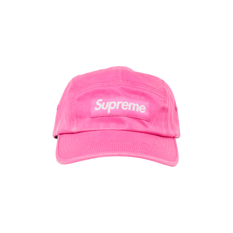 Supreme Washed Chino Twill Camp Cap 'Pink'