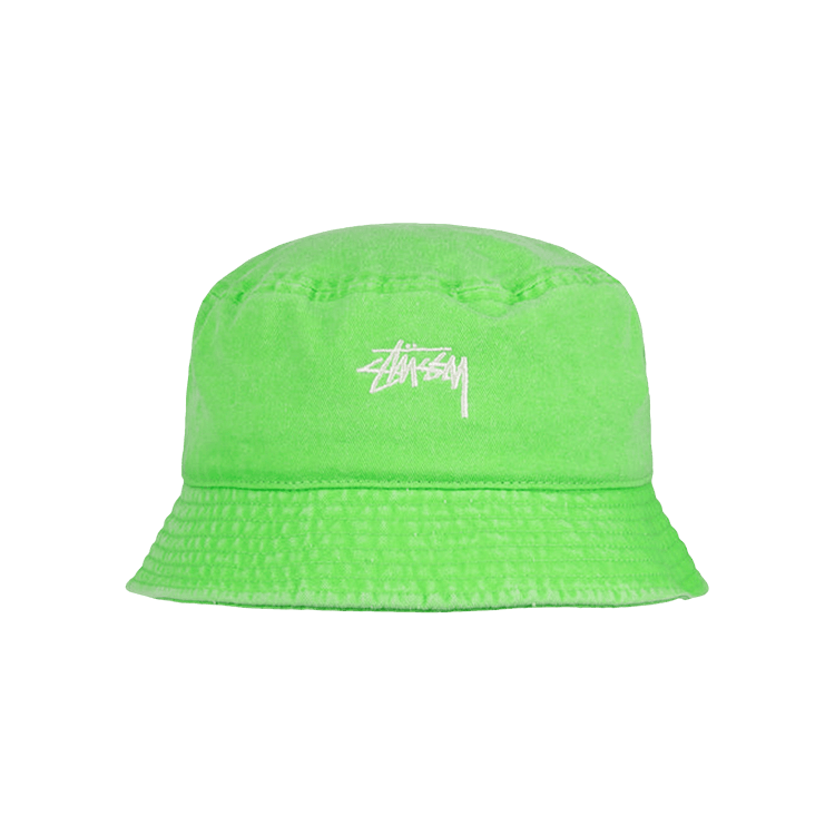 Stussy Washed Stock Bucket Hat 'Mint'