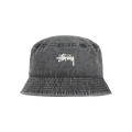 Stussy Washed Stock Bucket Hat 'Charcoal'