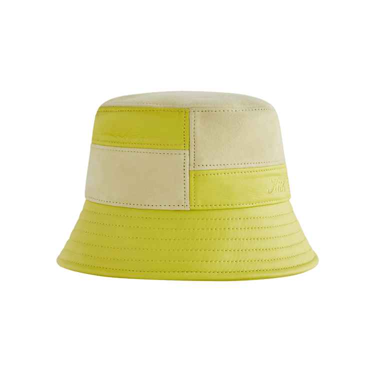 Kith Women Leather Patchwork Bucket Hat 'Acid Rain'