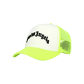 Palm Angels Curved Logo Trucker Hat 'Yellow'