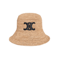 CELINE Triomphe Raphia Hat 'Natural/Black'