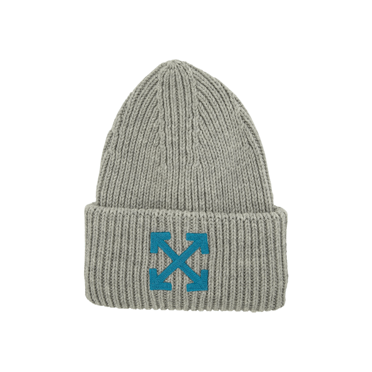 Off-White Arrow Ribbed Beanie 'Melange Grey/Sky'