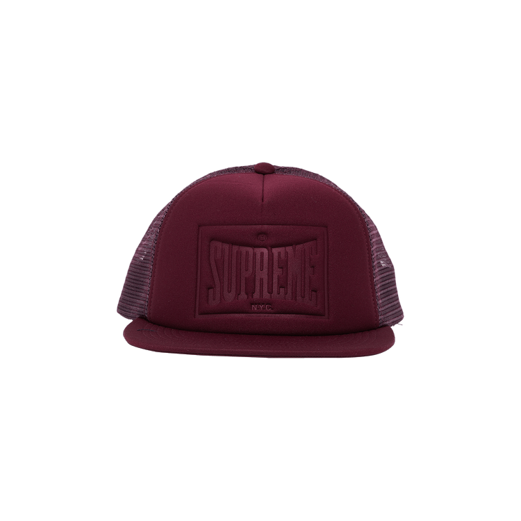 Supreme Stamped Mesh Back 5-Panel 'Maroon'