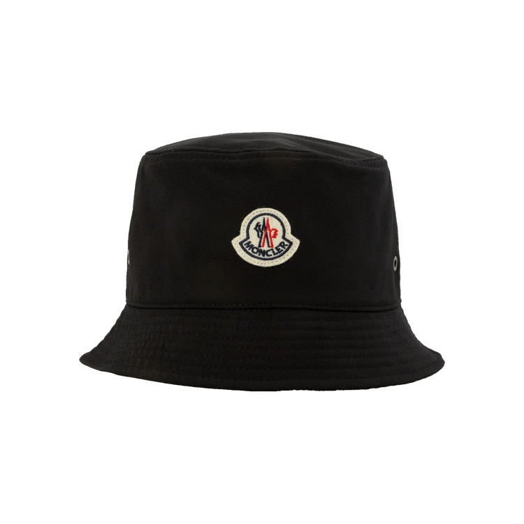 Moncler Wide Brimmed Bucket Hat 'Black'