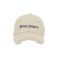 Palm Angels Ripped Logo Cap 'Beige/Black'