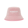 Burberry Embroidered Logo Bucket Hat 'Red/Ecru'