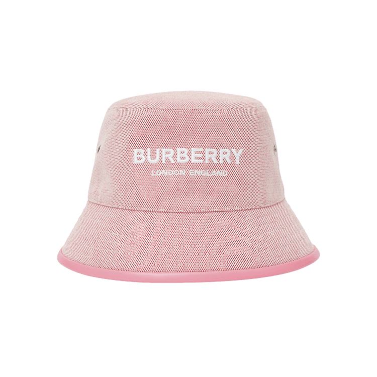 Burberry Embroidered Logo Bucket Hat 'Red/Ecru'