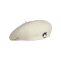 Marine Serre Embroidered French Beret 'White'