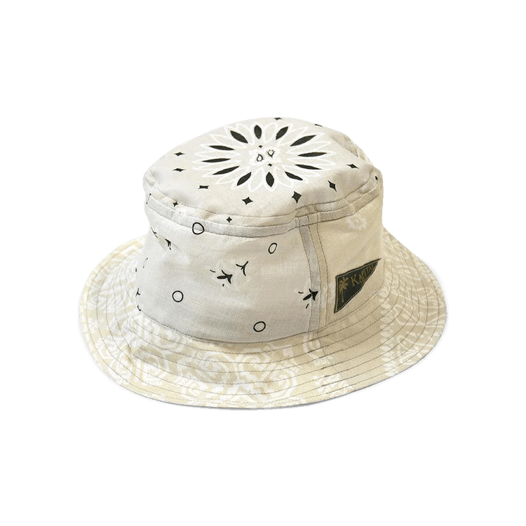 Kapital Bandana Patchwork Bucket Hat (Short Brim) 'White'