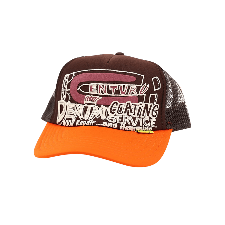 Kapital Century Denim Coating Service Truck Cap 'Brown/Orange'