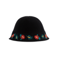 Aimé Leon Dore Floral Knit Bucket Hat 'Black Beauty'