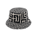 Balmain Monogram Motif Hat 'Ivory/Black'
