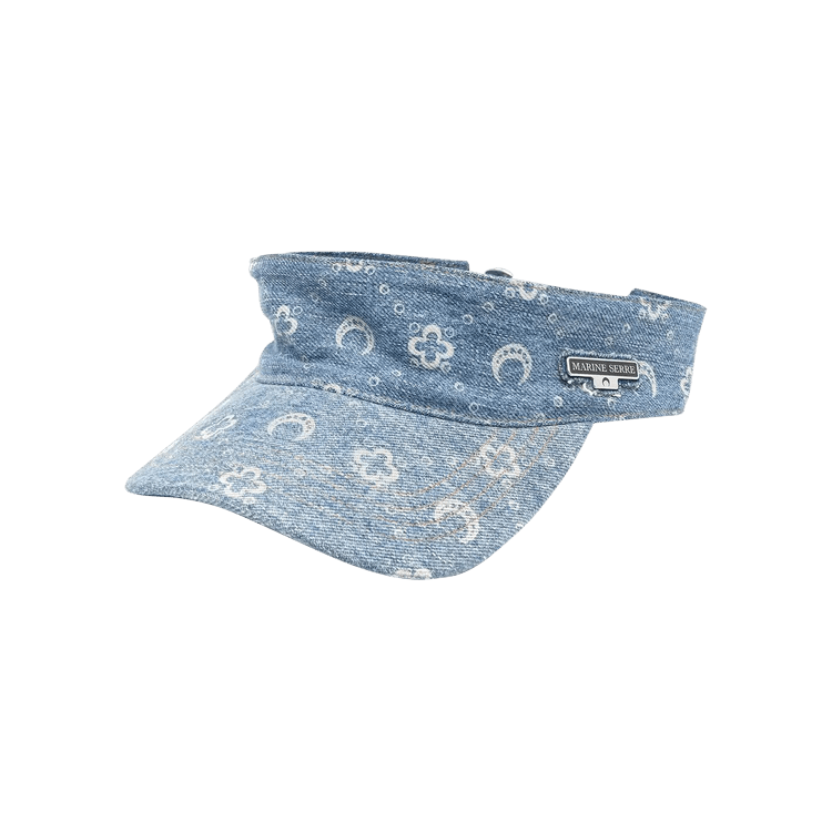 Marine Serre Regenerated Denim Moonogram Visor 'Blue'
