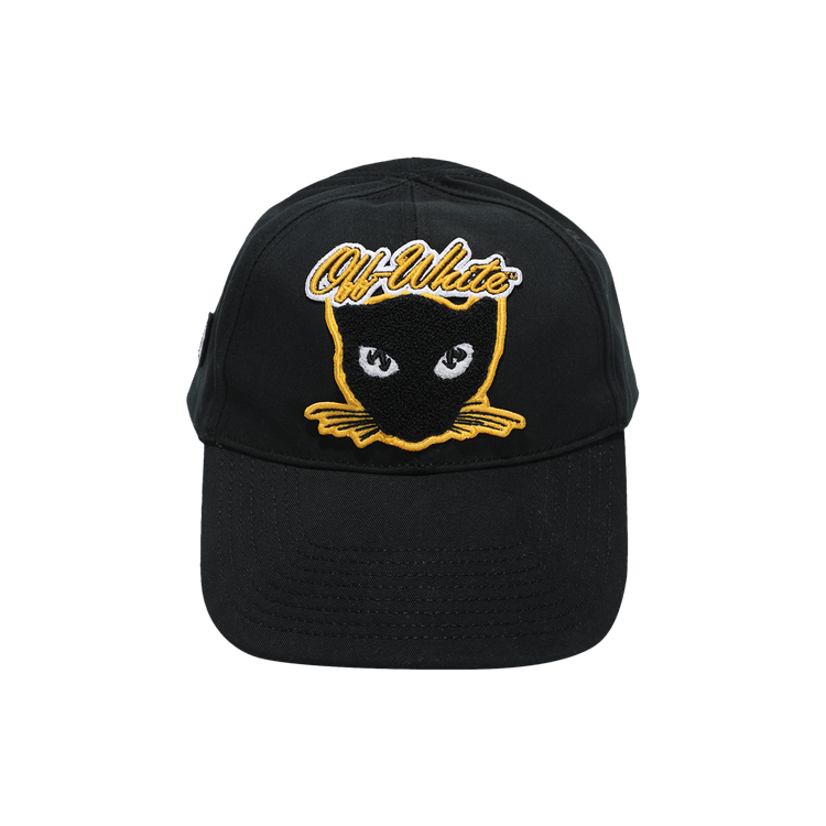 Off-White Cat Varsity Baseball Cap 'Black/Yellow'