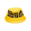 Rhude Logo Leather Bucket Hat 'Mustard'